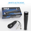 Professional Handheld Moving Coil Microphone - Dynamic Cardioid Unidirectional Vocal, Built-in Acoustic Pop Filter, Includes 15ft XLR Audio Cable to 1/4'' Audio Connection - Pyle PDMIC78