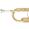 Mendini by Cecilio Gold Brass Standard Bb Trumpet with Hard Case, Gloves, 7C Mouthpiece, and Valve Oil