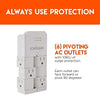 ECHOGEAR On-Wall Surge Protector with 6 Pivoting AC Outlets & 1080 Joules of Surge Protection - Low Profile Design Installs Over Existing Outlets to Protect Your Gear