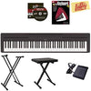 Yamaha P-45 Digital Piano - Black Bundle with Adjustable Stand, Bench, Instructional Book, Austin Bazaar Instructional DVD, Online Lessons, and Polishing Cloth