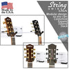 String Swing Guitar Wall Mount Rack – Holds 5 Acoustic, Electric or Bass Guitars SW5RL-W-K