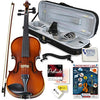 Bunnel Pupil Violin Outfit 4/4 Full Size By Kennedy Violins - Carrying Case and Accessories Included - Solid Maple Wood and Ebony Fittings