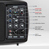 LyxPro SPA-5.5 Small PA Speaker Monitor Class-D Amplifier 3 Channel Mixer 3 Band EQ, Powerful Compact Active Speaker System amp with mixer 48V Phantom Power