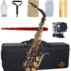 Kaizer Alto Saxophone E Flat Eb Gold Lacquer Includes Case Mouthpiece and Accessories ASAX-1000LQ
